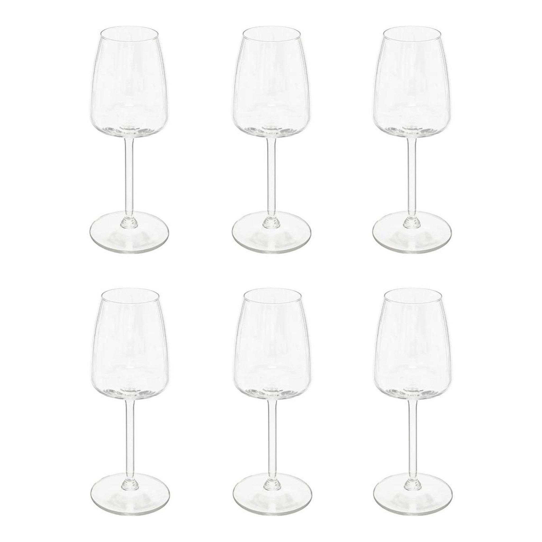SECRET DE GOURMET Lot de 6 verres à vin  tanya  31cl transparent