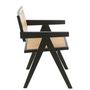 Voir la diapositive 3 : Paris Prix Chaise Cannage en Bois  Grid  80cm Noir