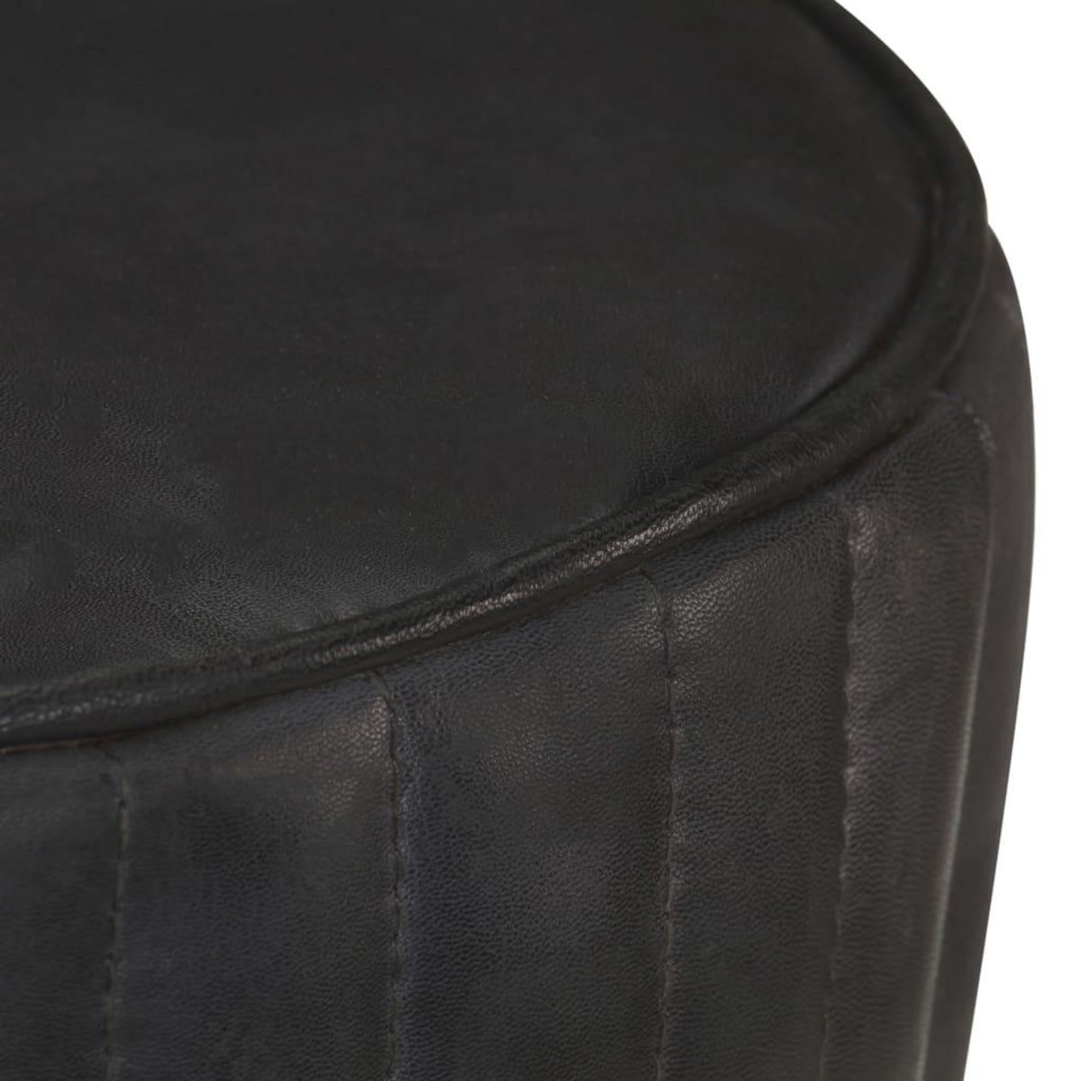 VIDAXL Tabouret de bar Noir Cuir veritable