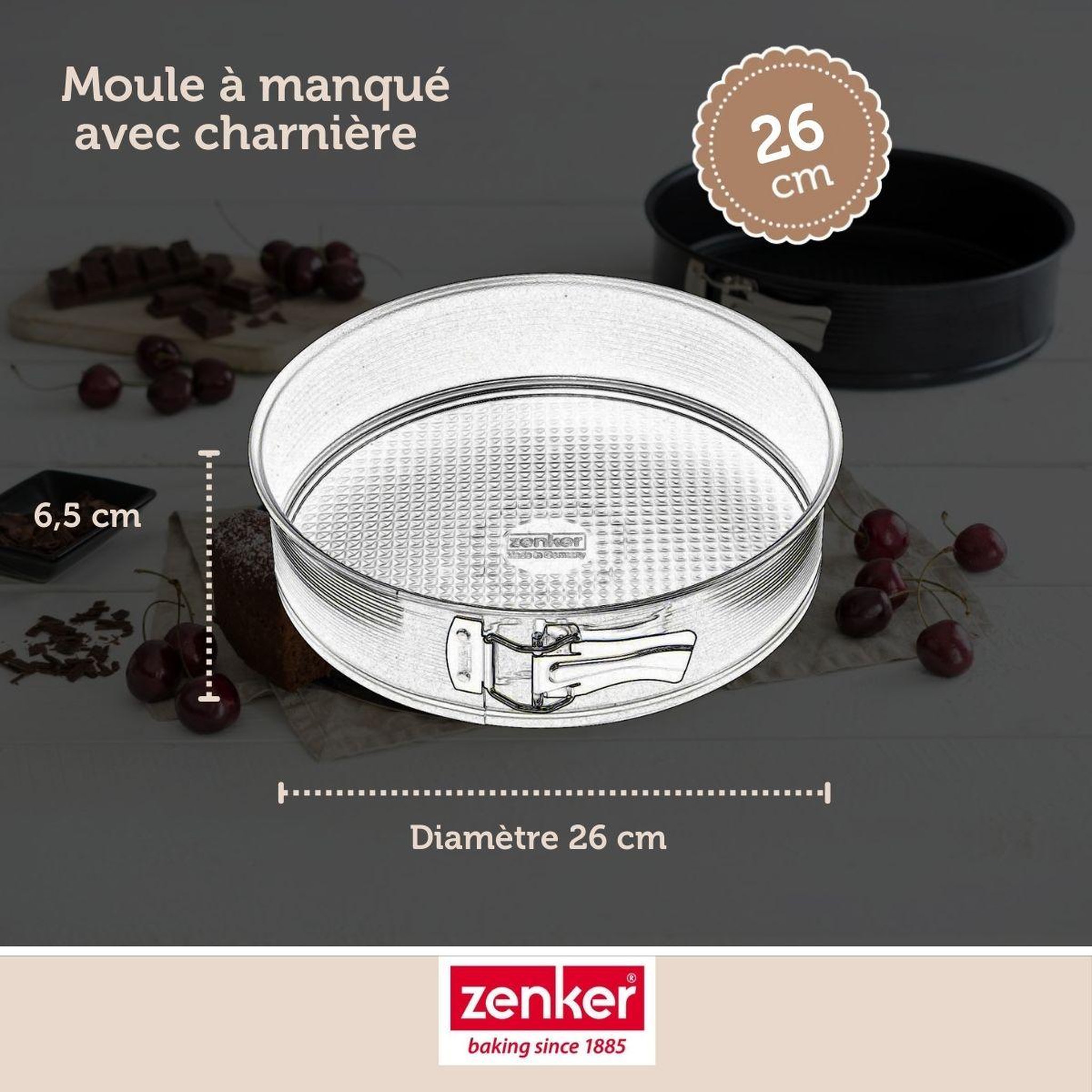 Voir la diapositive 3 : ZENKER Set de 5 ustensiles de pâtisserie moule à manqué bol à mixer spatule et verre doseur black metallic black mettallic zenker  black mettallic
