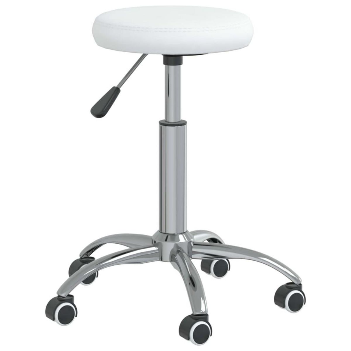 VIDAXL Chaise de bureau pivotante Blanc Similicuir