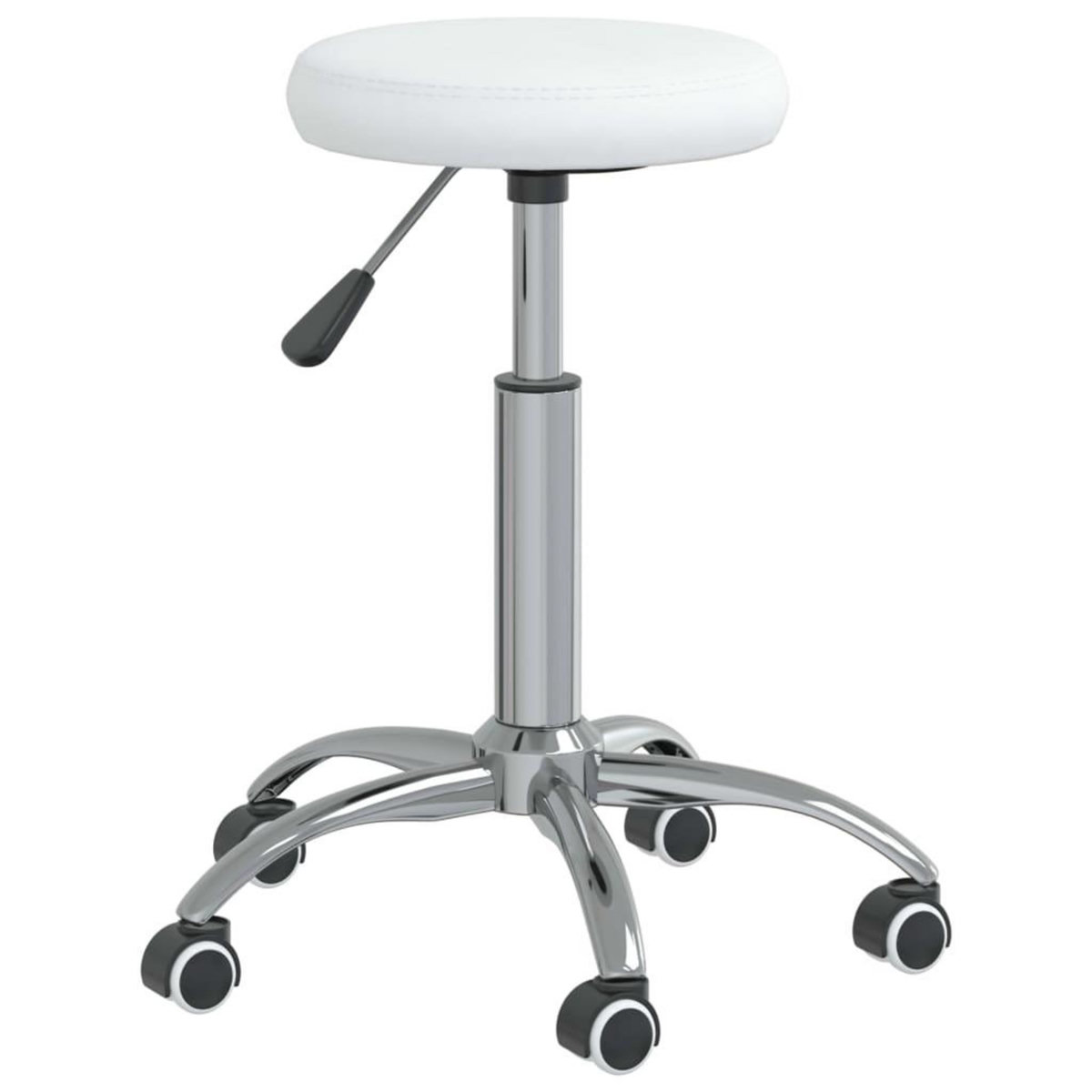 VIDAXL Chaise de bureau pivotante Blanc Similicuir