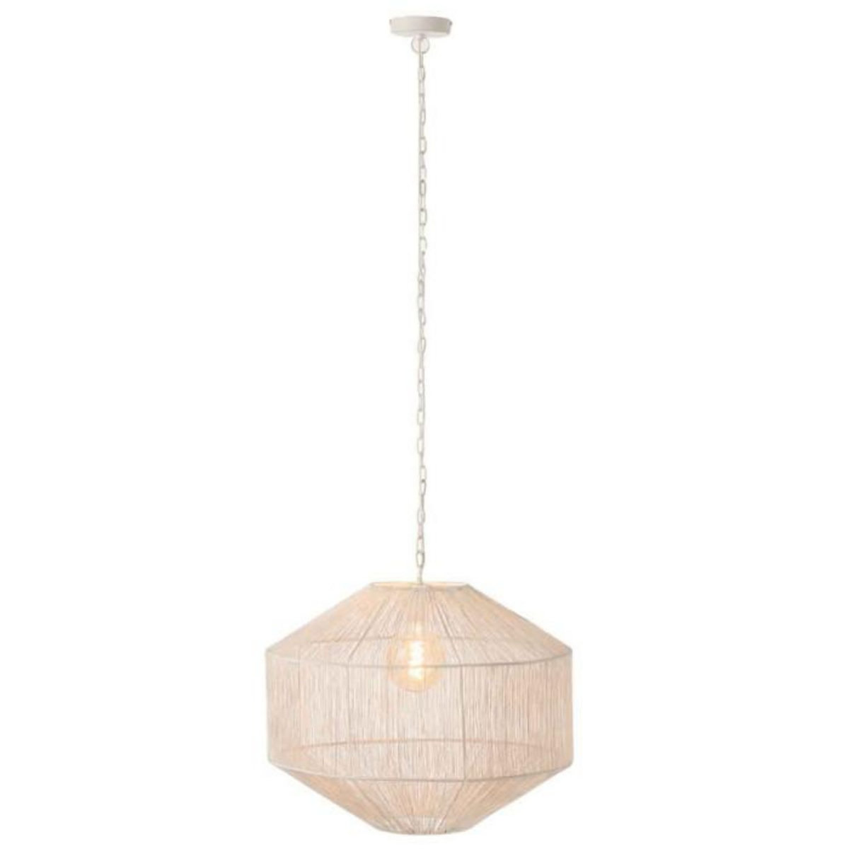 Paris Prix Lampe Suspension Design  Vivena  60cm Blanc Mat