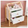 Voir la diapositive 5 : Table de chevet enfant  2 tiroirs L46cm CLEM