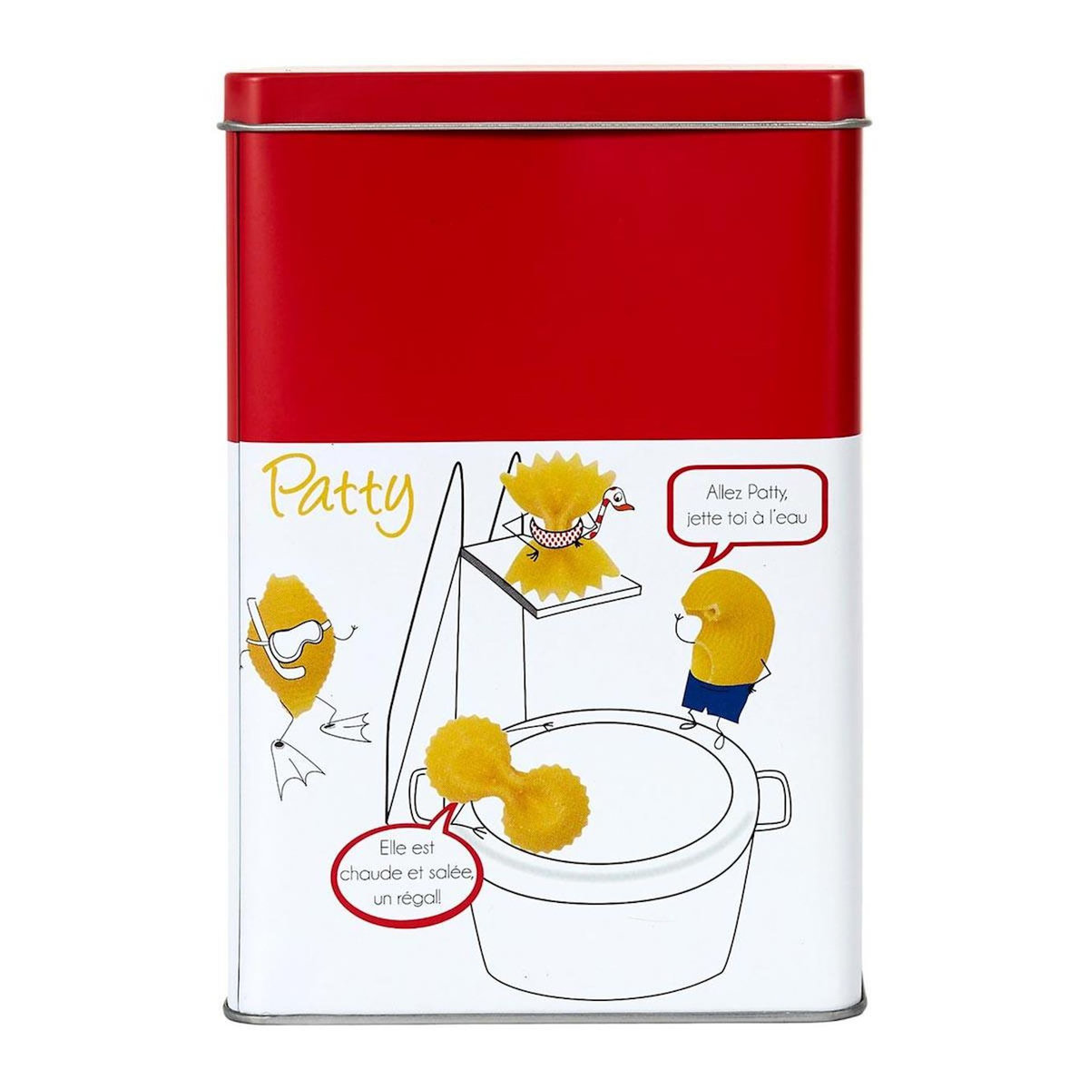 Paris Prix Boîte à Pâtes en Métal  Ludique  18cm Rouge