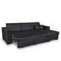 Voir la diapositive 4 : Canapé d'angle droit convertible 4 places avec coffre  de rangement revêtement PU CARIBEA 