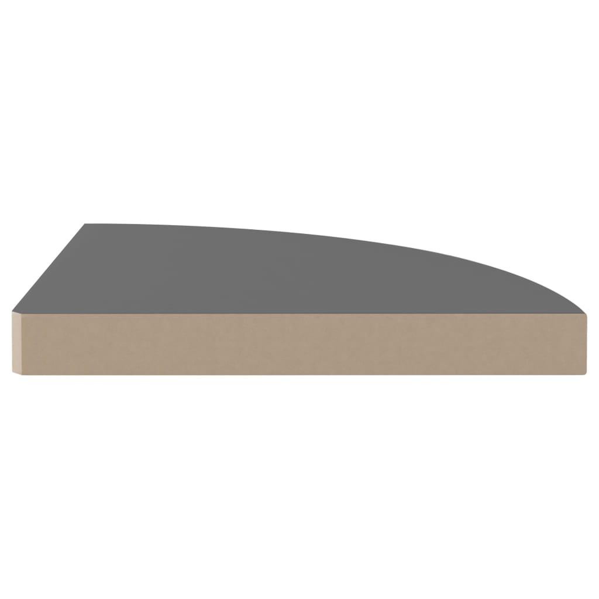 Voir la diapositive 4 : VIDAXL Etagere d'angle flottante gris brillant 35x35x3,8 cm MDF