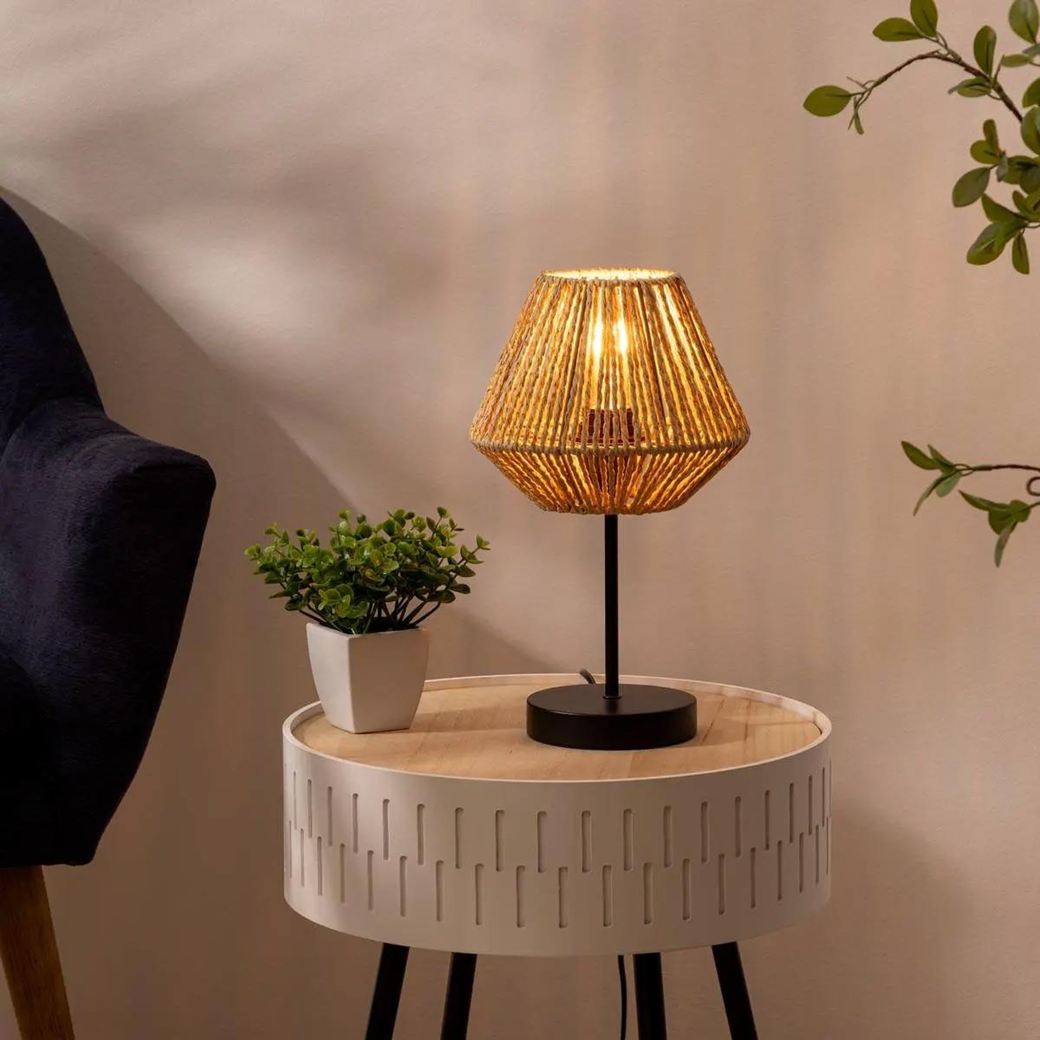 Voir la diapositive 3 : ATMOSPHERA Lampe à poser design  jily  34cm naturel