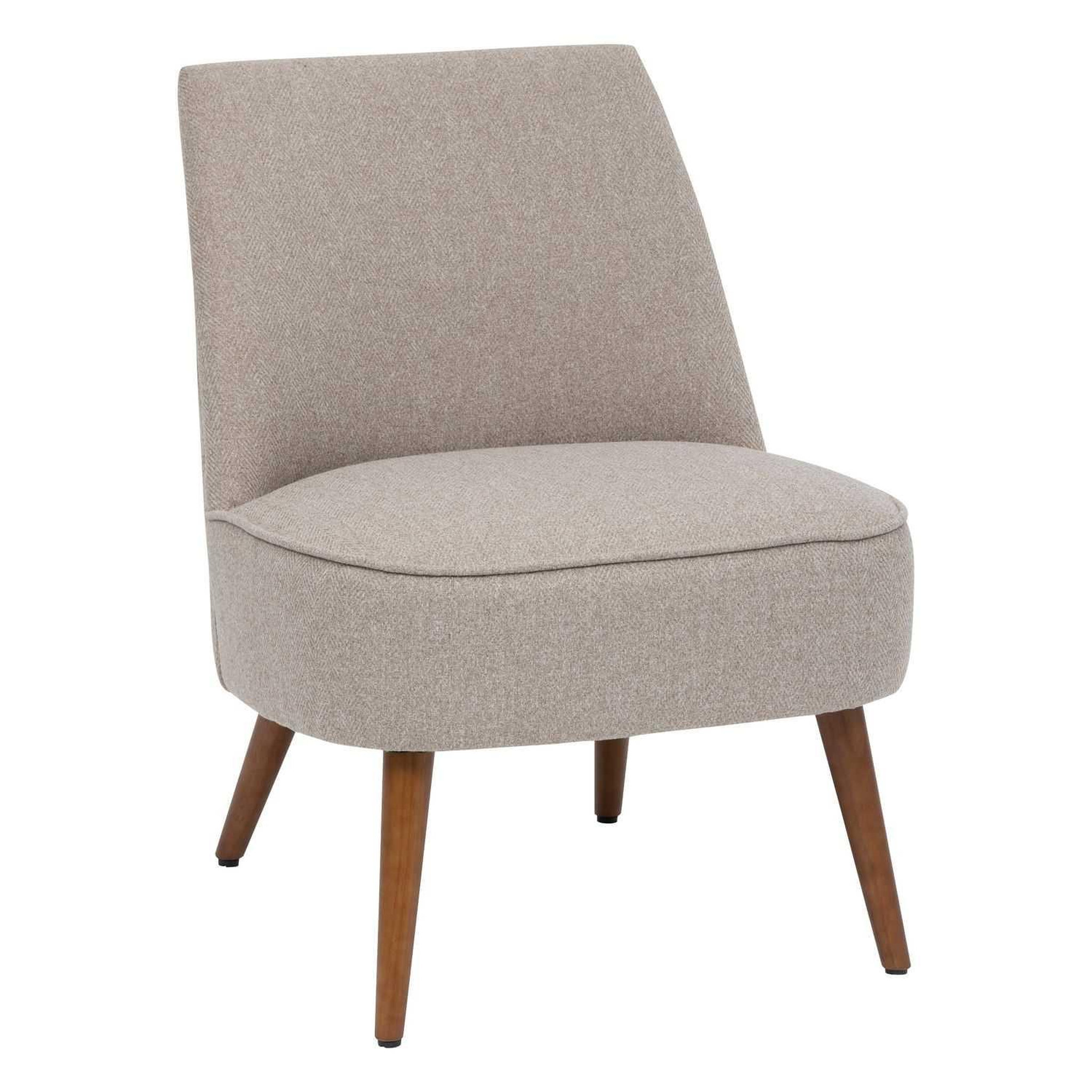 Voir la diapositive 1 : ATMOSPHERA Fauteuil Gaby avec pieds en bois - Beige