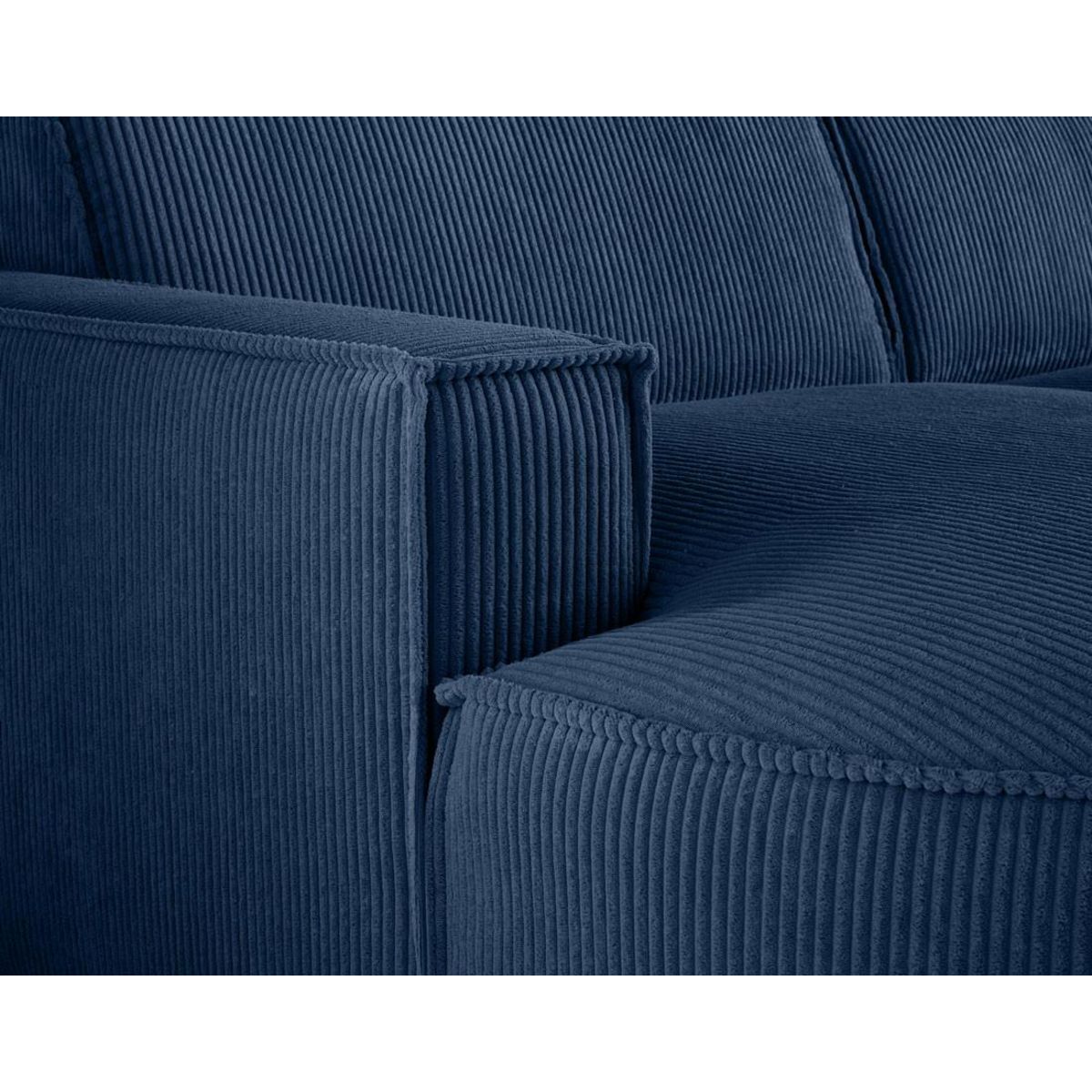 LISA DESIGN Spiaggia - canapé d'angle gauche - forme arrondie - 5 places - en velours côtelé