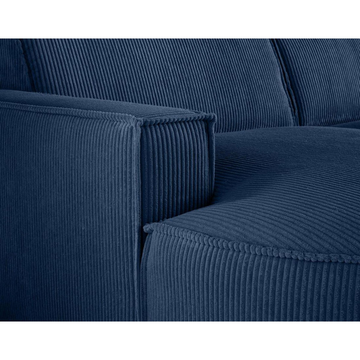 LISA DESIGN Spiaggia - canapé d'angle gauche - forme arrondie - 5 places - en velours côtelé