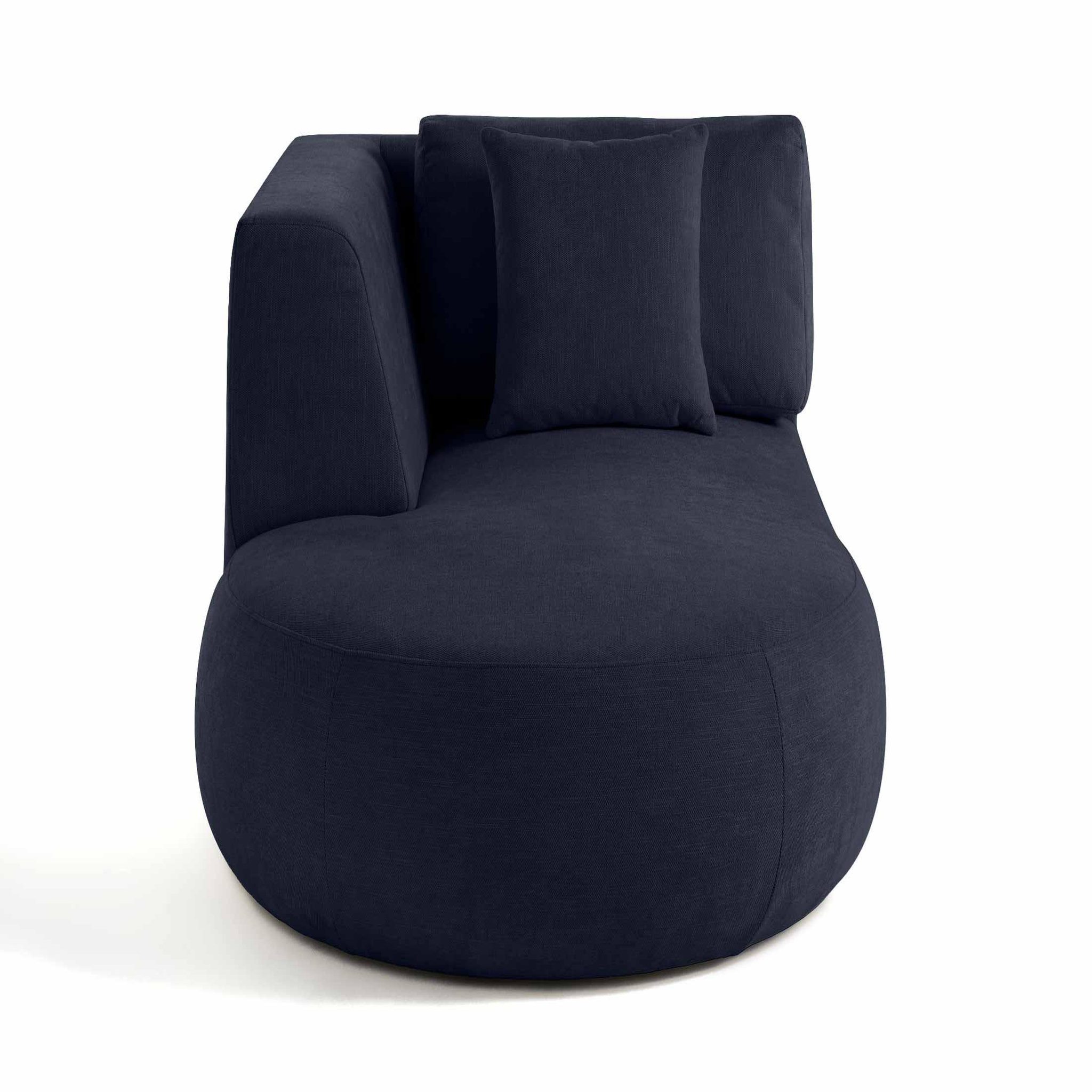 Voir la diapositive 3 : BEST MOBILIER Santorini - module d'assise méridienne gauche - en tissu texturé