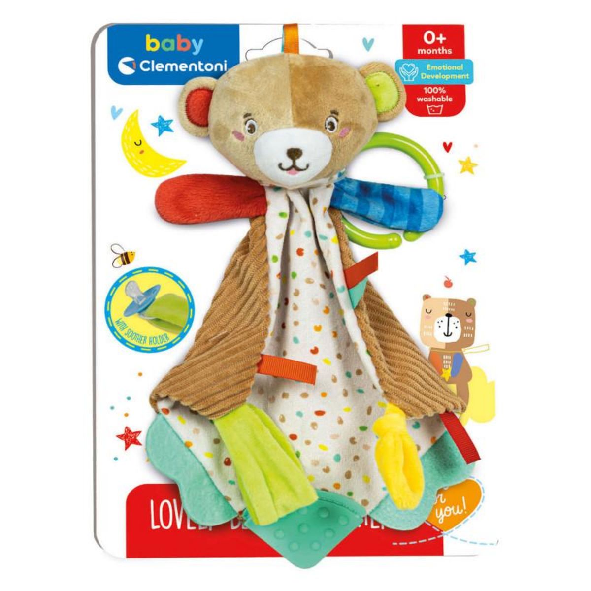 CLEMENTONI Clementoni Baby - Plush Rattle Bear 17786
