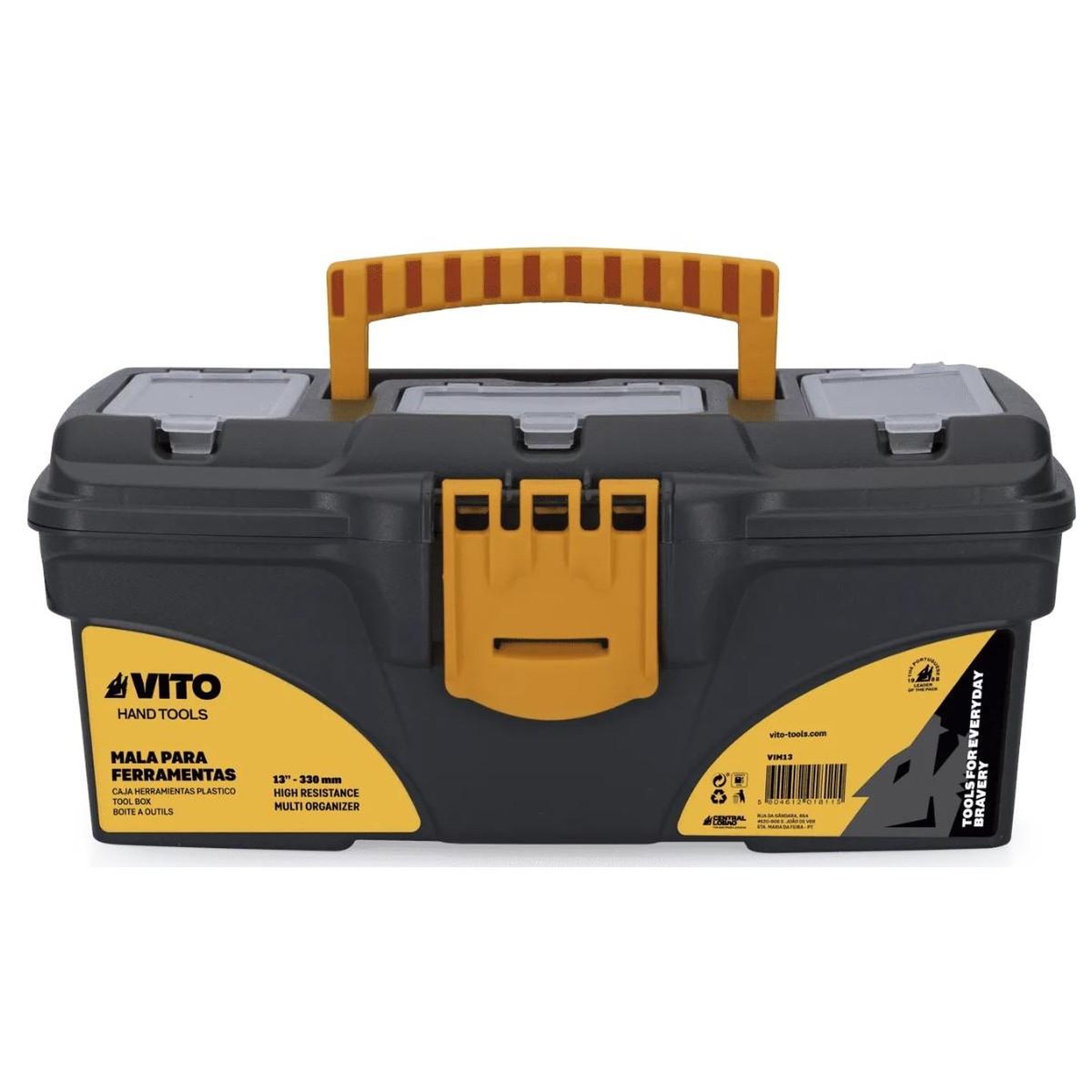 VITO Boite à outils 13  32 x 16.5 x 13.6 cm - caisse à outils 3 organiseurs et porte outils amovible vito