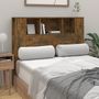 Voir la diapositive 3 : VIDAXL Armoire de tete de lit chene fume 120x18,5x102,5 cm