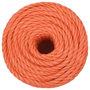 Voir la diapositive 3 : VIDAXL Corde de travail Orange 10 mm 50 m Polypropylene