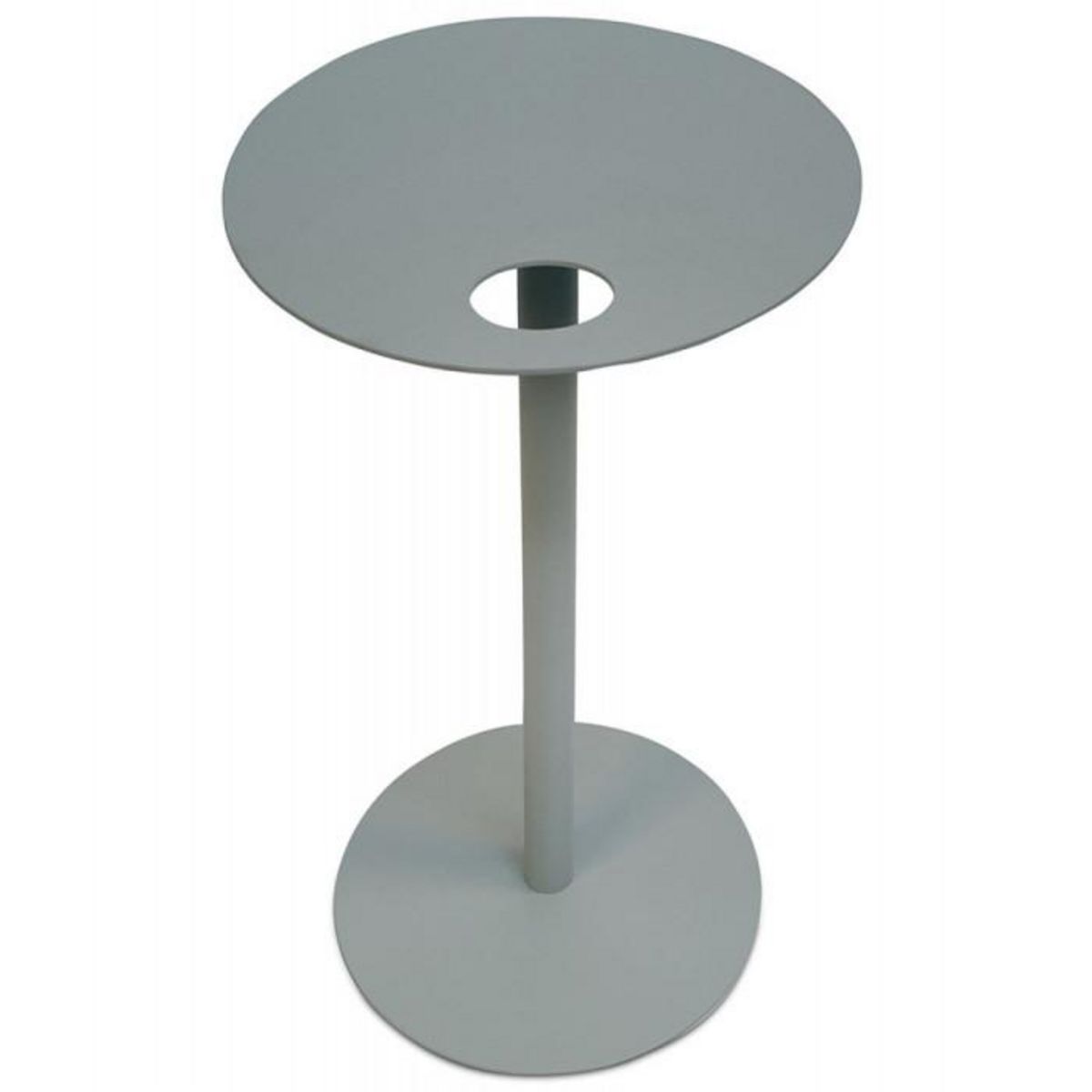 Paris Prix Table d'Appoint Ovale en Métal  Melisa  45cm Gris