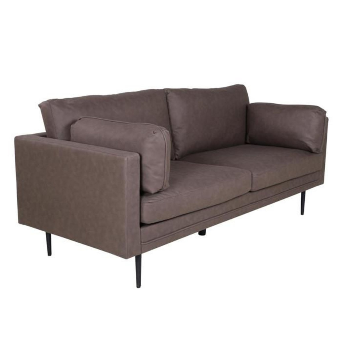 Paris Prix Canapé 3 Places en Microfibre  Boom  203cm Marron