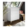 CALICOSY Commode scandinave 4 tiroirs L77,5 cm