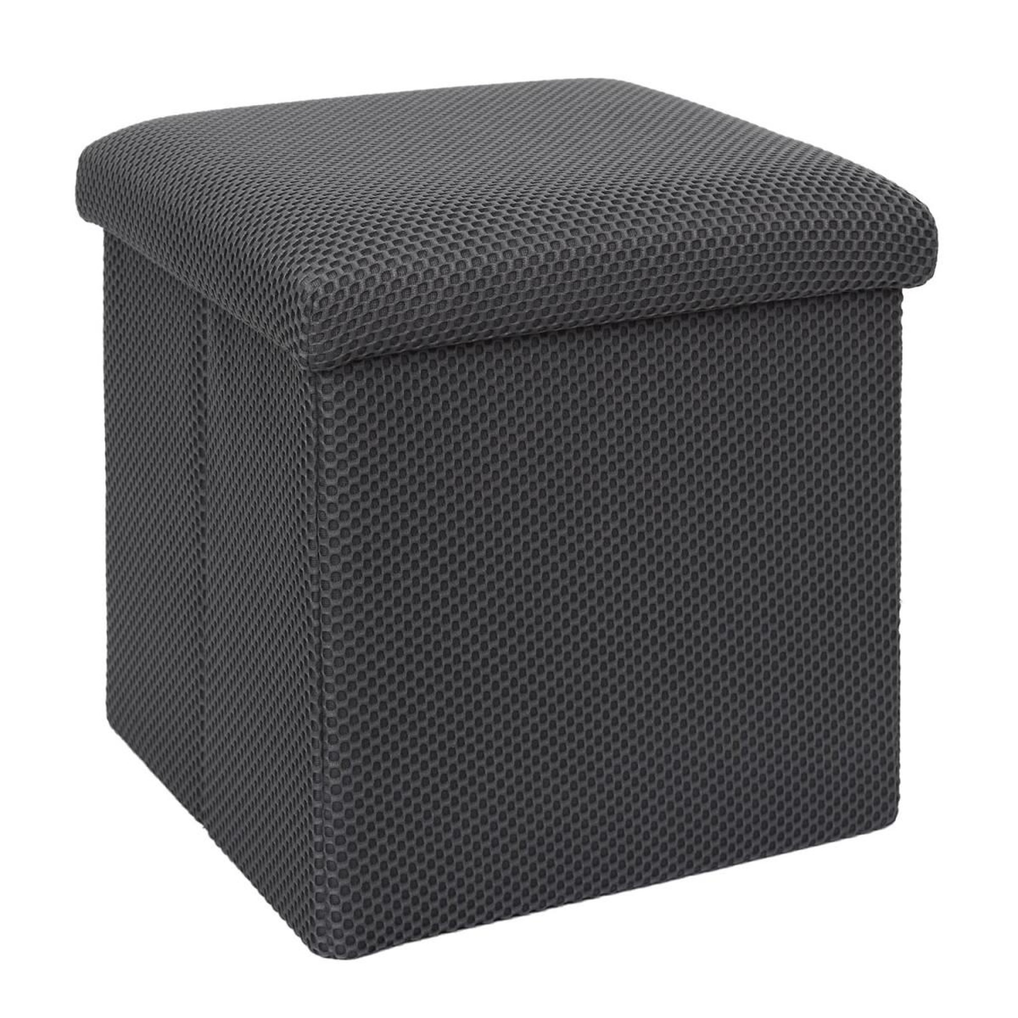 The Home Deco Factory Pouf coffre pliable  atome  38cm gris