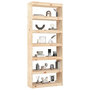 Voir la diapositive 4 : VIDAXL Bibliotheque/Separateur de piece 80x30x199,5 cm pin massif