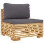 Voir la diapositive 5 : VIDAXL Salon de jardin 6 pcs avec coussins Bois de teck solide