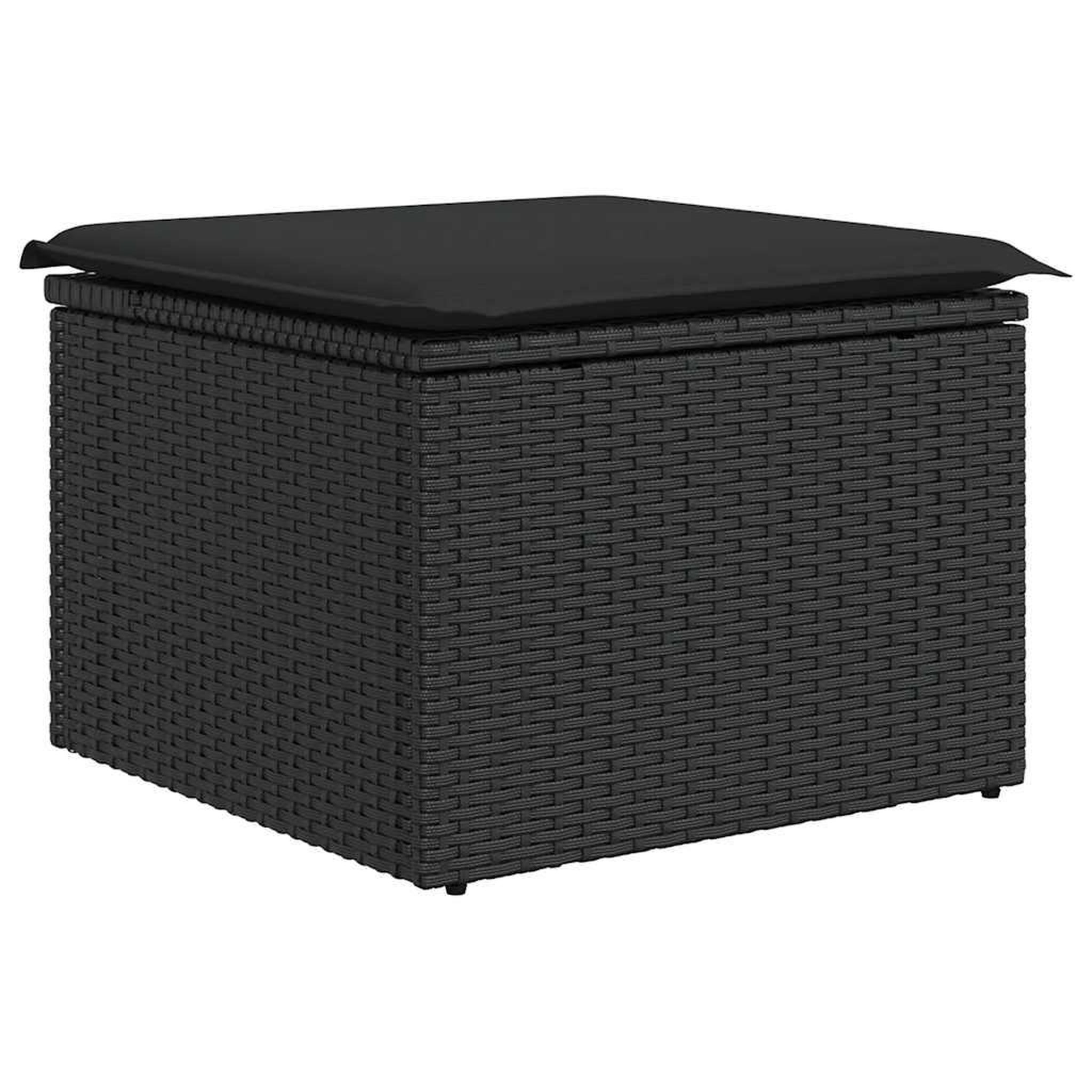 Voir la diapositive 5 : VIDAXL Salon de jardin 6 pcs avec coussins noir resine tressee