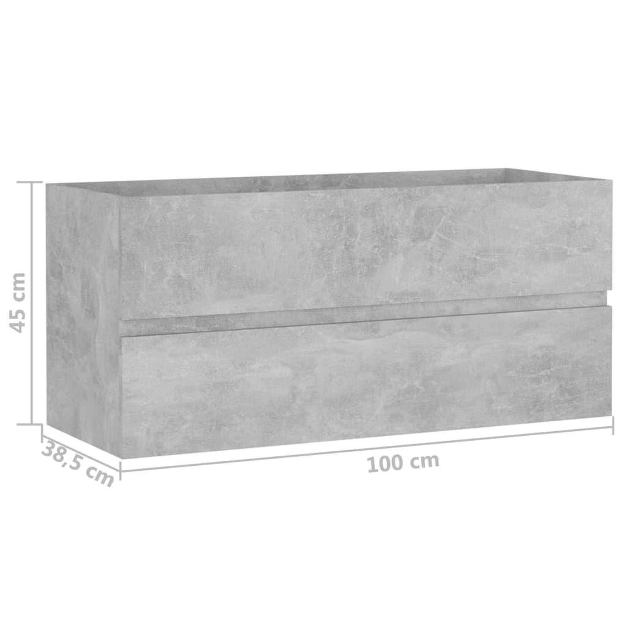 Voir la diapositive 6 : VIDAXL Armoire d'evier et lavabo integre gris beton bois d'ingenierie