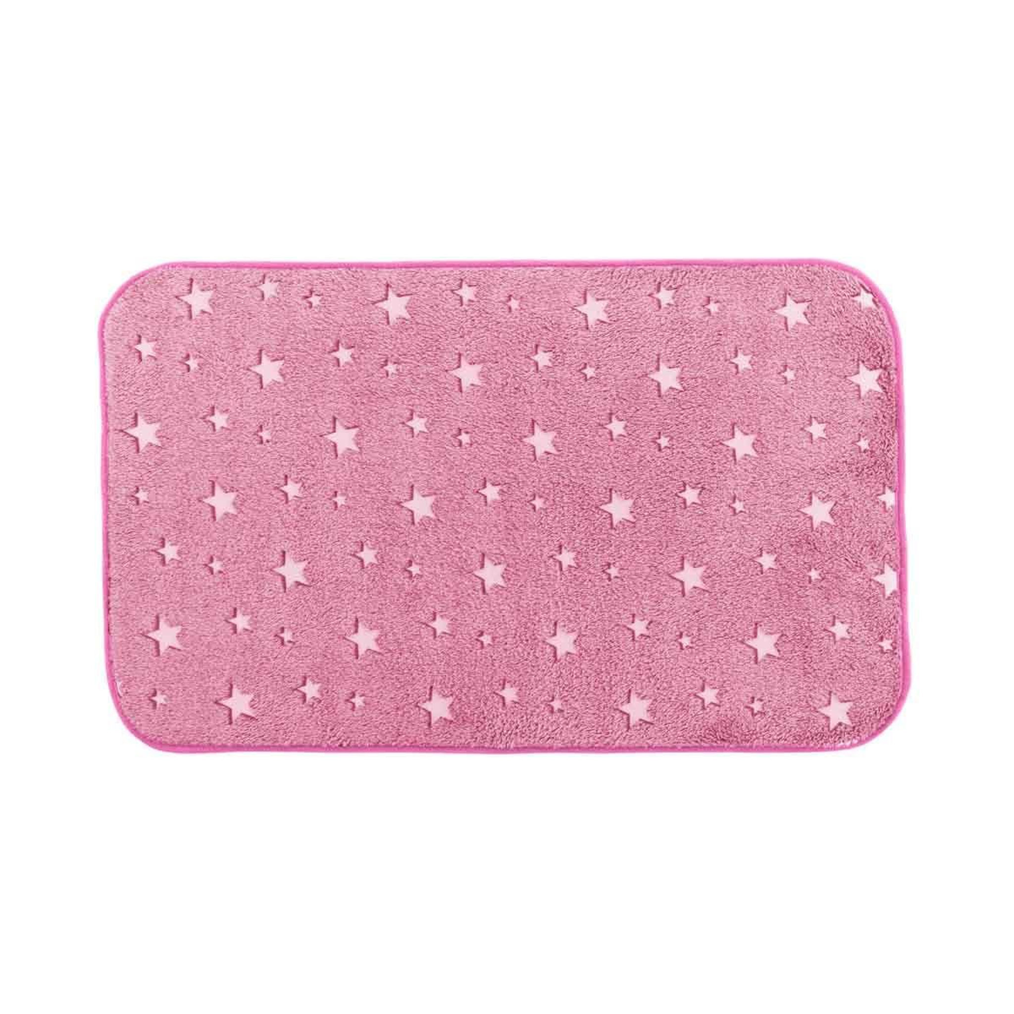 Douceur d'Intérieur Tapis enfant déco  fluo night  50x80cm fuchsia