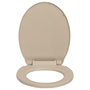 Voir la diapositive 3 : VIDAXL Siege de toilette a fermeture en douceur Beige Ovale