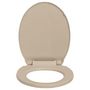 Voir la diapositive 3 : VIDAXL Siege de toilette a fermeture en douceur Beige Ovale