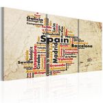 Paris Prix Tableau  Espagne : Carte en Couleurs Nationales. Coloris disponibles : Multicolore