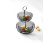 Voir la diapositive 2 : FIVE Serviteur 2 Étages en Métal  Mesh  38cm Noir
