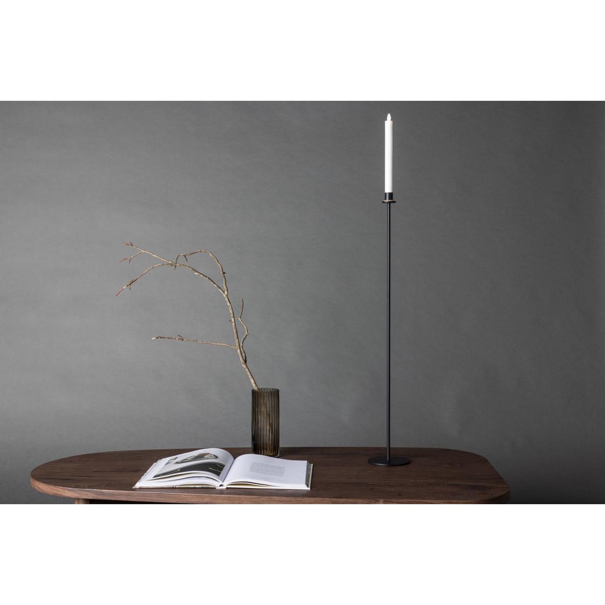 Voir la diapositive 5 : Paris Prix Bougeoir à led en métal  hogehall  102cm noir