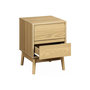 Voir la diapositive 6 : SWEEEK Lot de 2 tables de chevet décor bois. deux tiroirs
