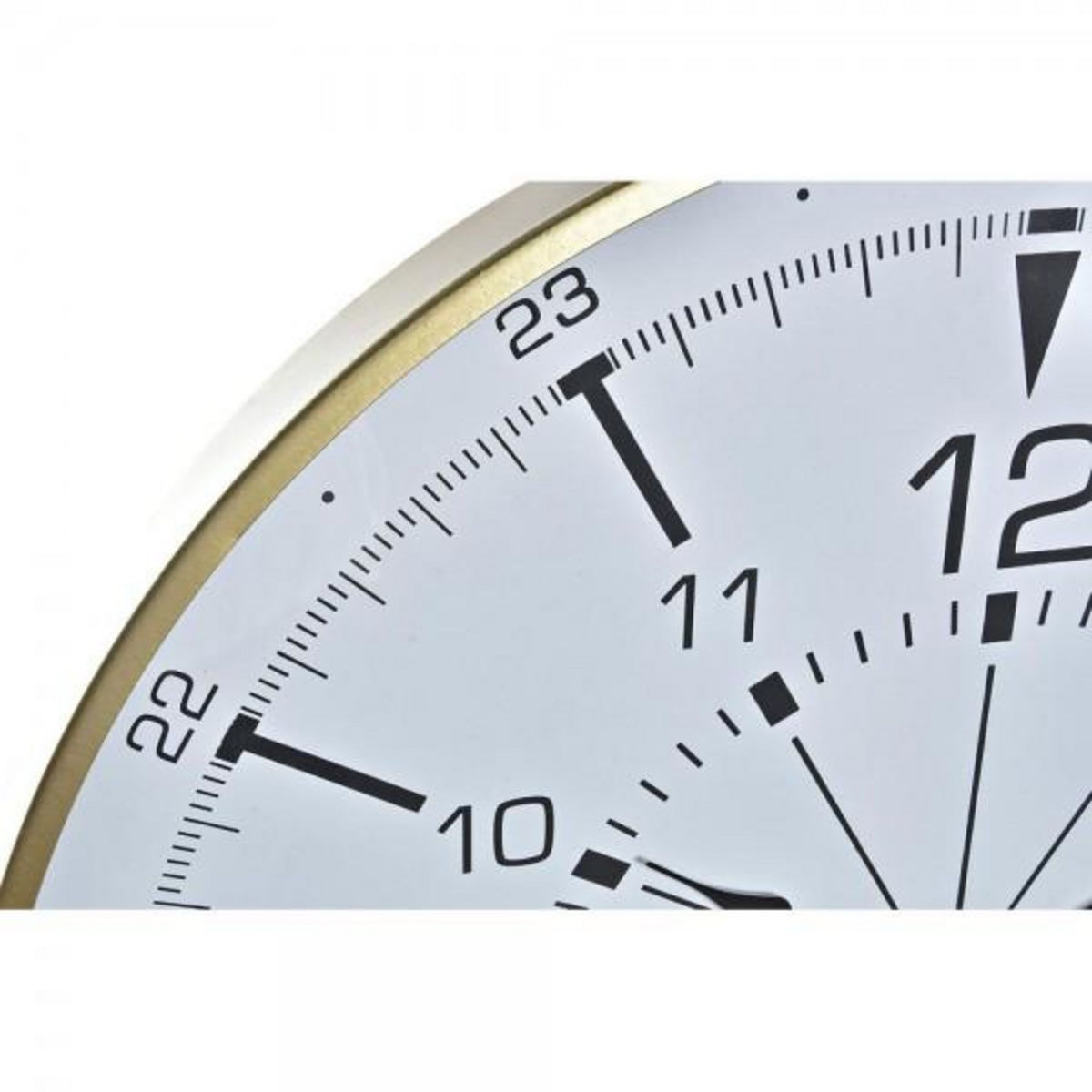 AAAAA Horloge Murale DKD Home Decor Verre Doré Métal Blanc Boussole (60 x 3 x 60 cm)