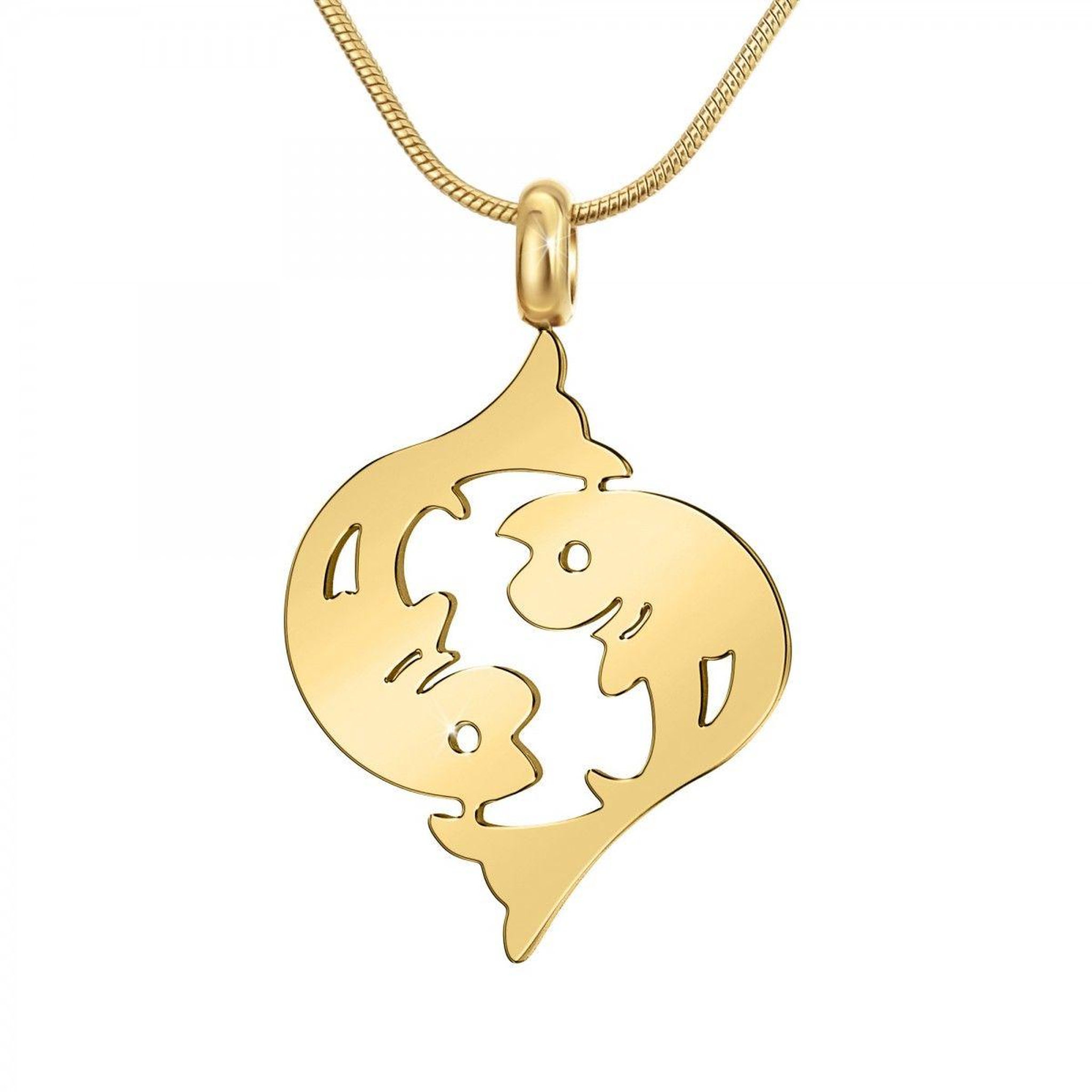 SC BOHEME Collier astrologie  Poissons  SC Bohème en Acier Finement doré