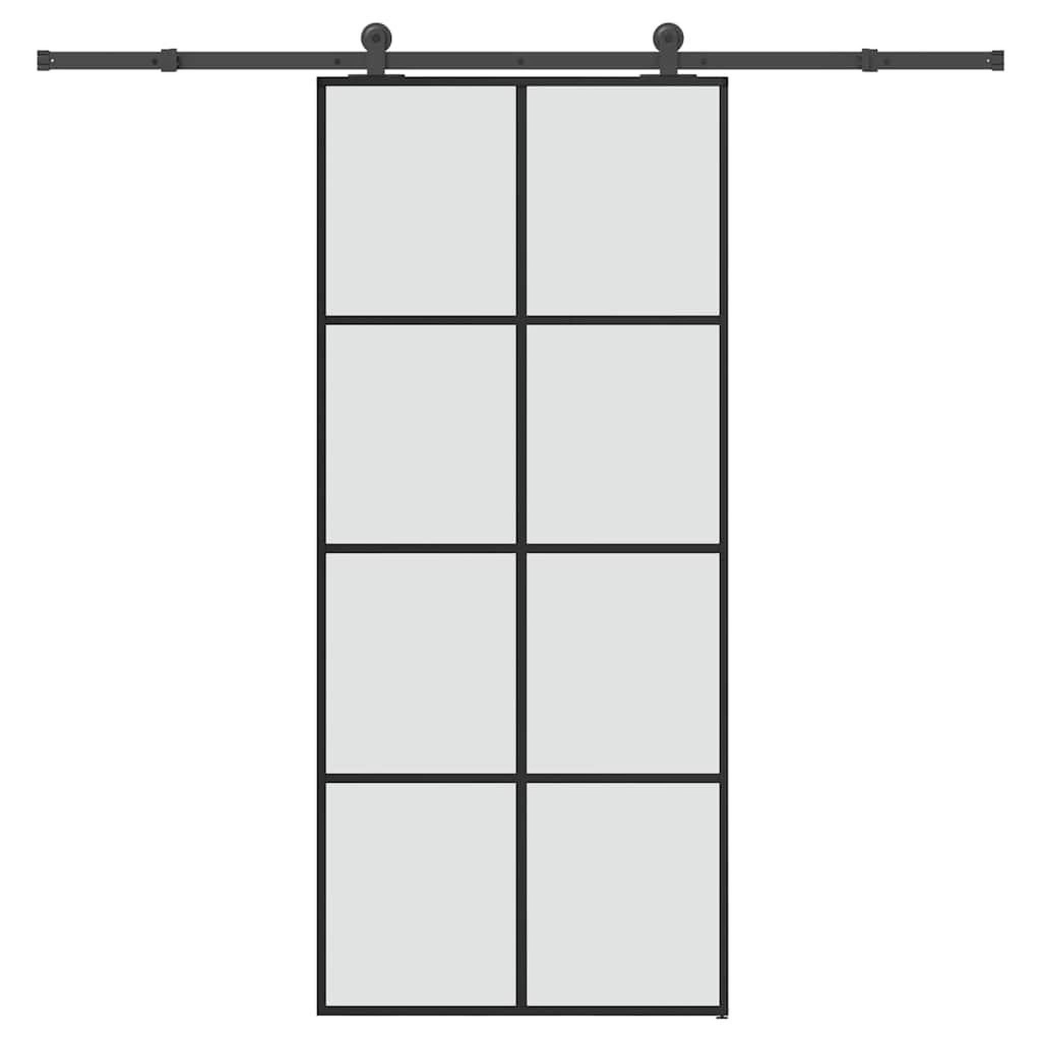 VIDAXL Porte coulissante avec kit de quincaillerie 90x205 cm Verre ESG