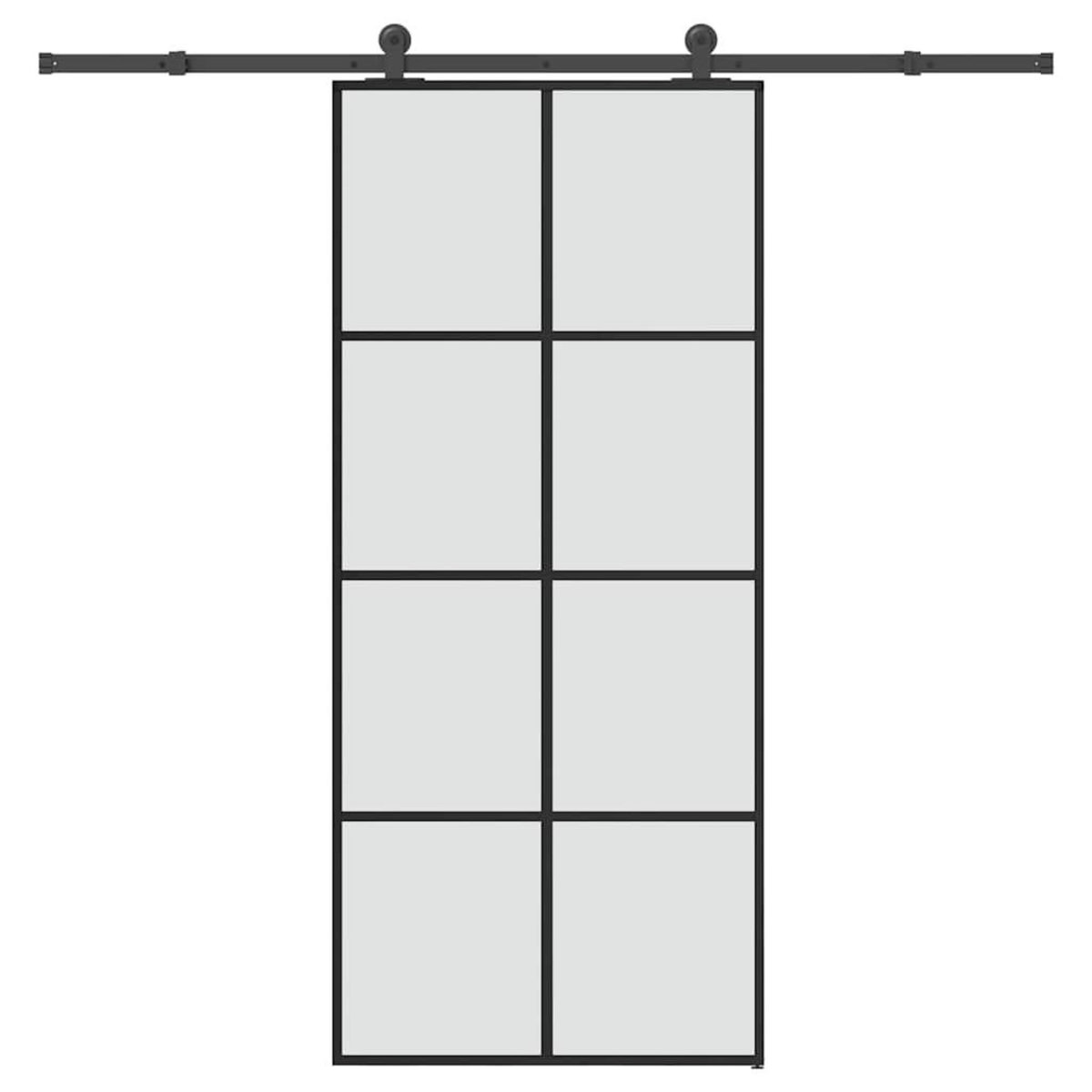 VIDAXL Porte coulissante avec kit de quincaillerie 90x205 cm Verre ESG