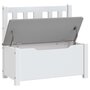 Voir la diapositive 3 : VIDAXL Banc de rangement pour enfants Blanc et gris 60x30x55 cm MDF