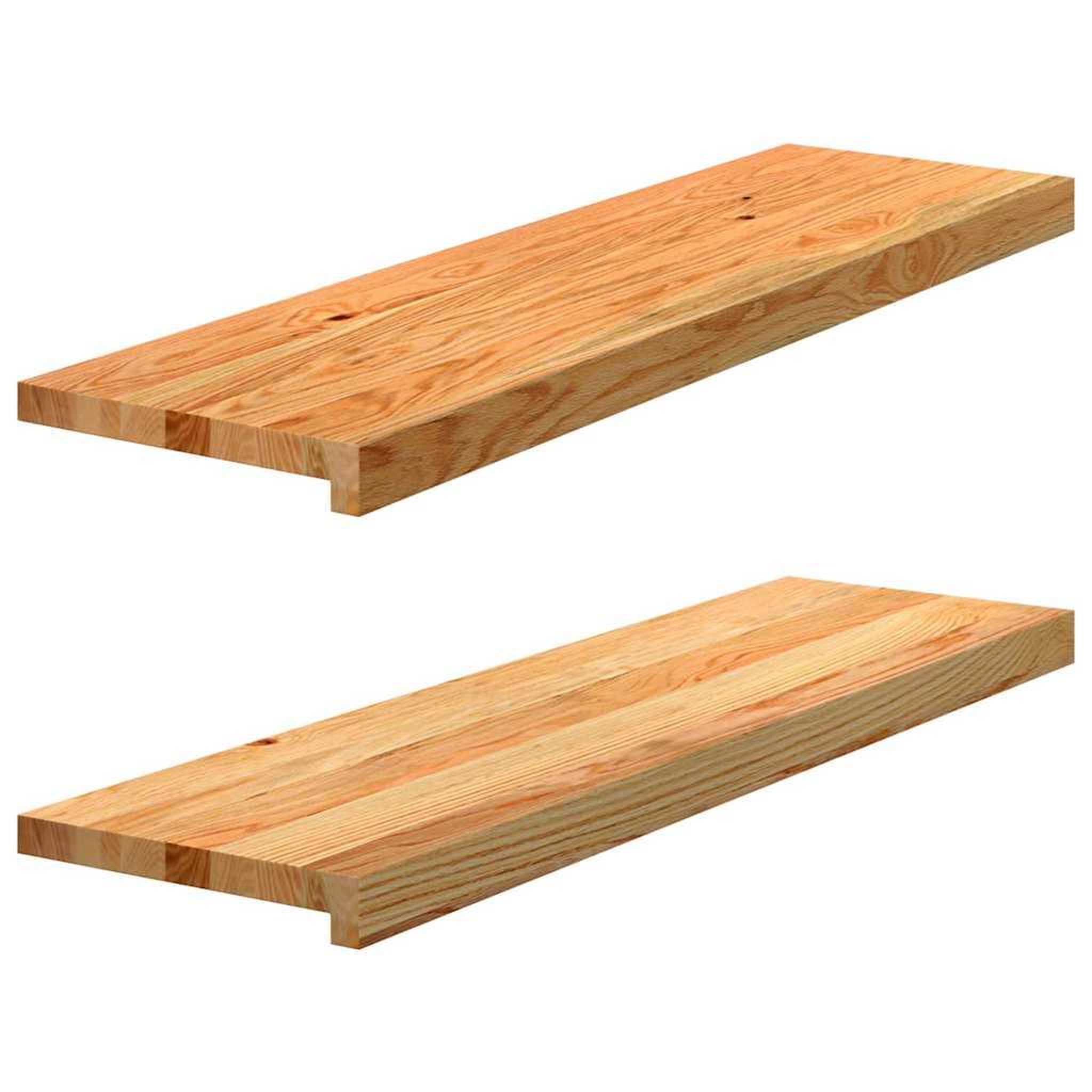Voir la diapositive 4 : VIDAXL Marches d'escalier 2 pcs marron clair 90x25x2 cm chene massif