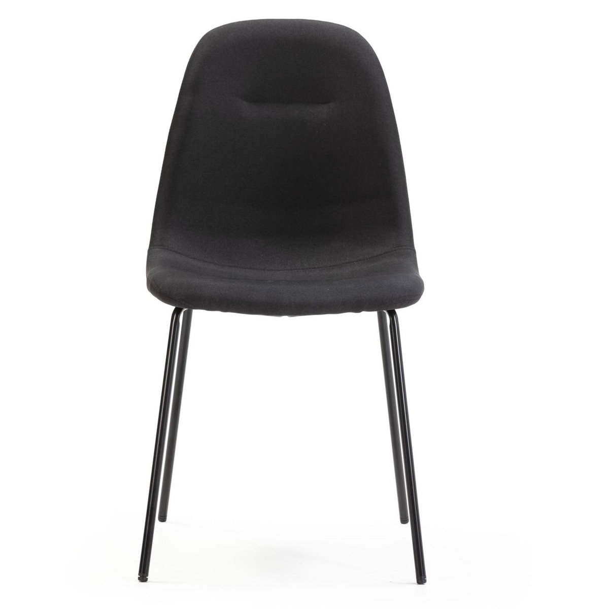 VS VENTA-STOCK Pack 2 chaises Salle à Manger Brenda tapissées Noir, 44 cm x 54 cm x 85 cm