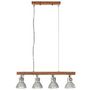 Voir la diapositive 4 : VIDAXL Plafonnier industriel Argente E27 Bois de manguier