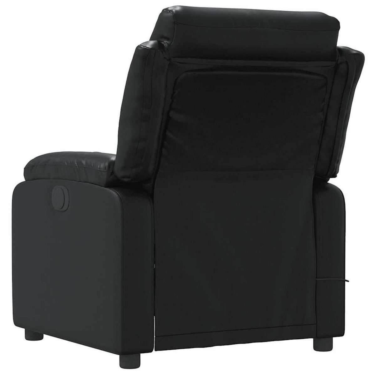 VIDAXL Fauteuil de massage inclinable Noir Similicuir