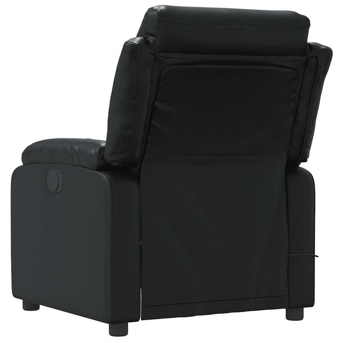 VIDAXL Fauteuil de massage inclinable Noir Similicuir