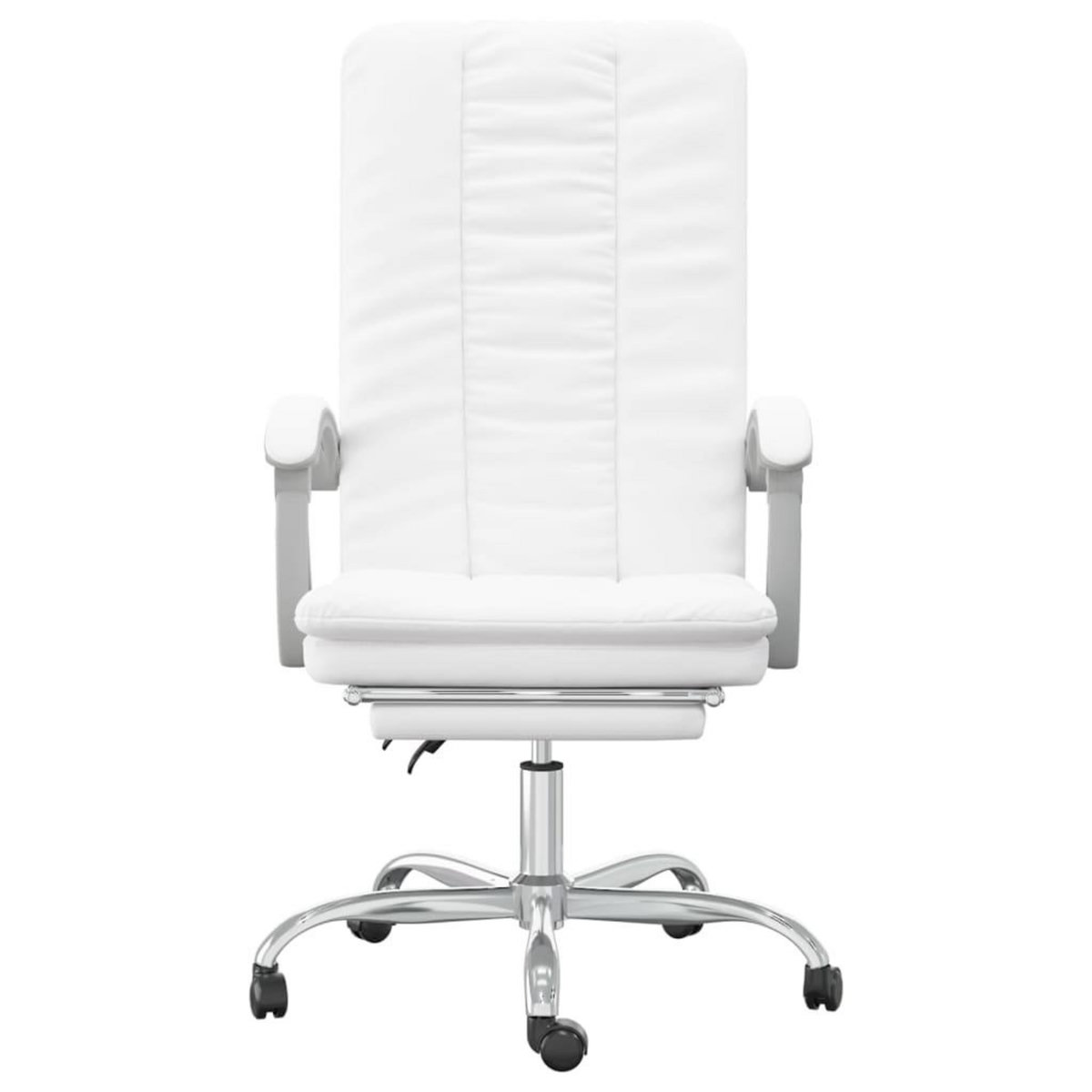 VIDAXL Fauteuil inclinable de bureau Blanc Similicuir