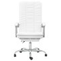 Voir la diapositive 3 : VIDAXL Fauteuil inclinable de bureau Blanc Similicuir