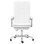 Voir la diapositive 3 : VIDAXL Fauteuil inclinable de bureau Blanc Similicuir