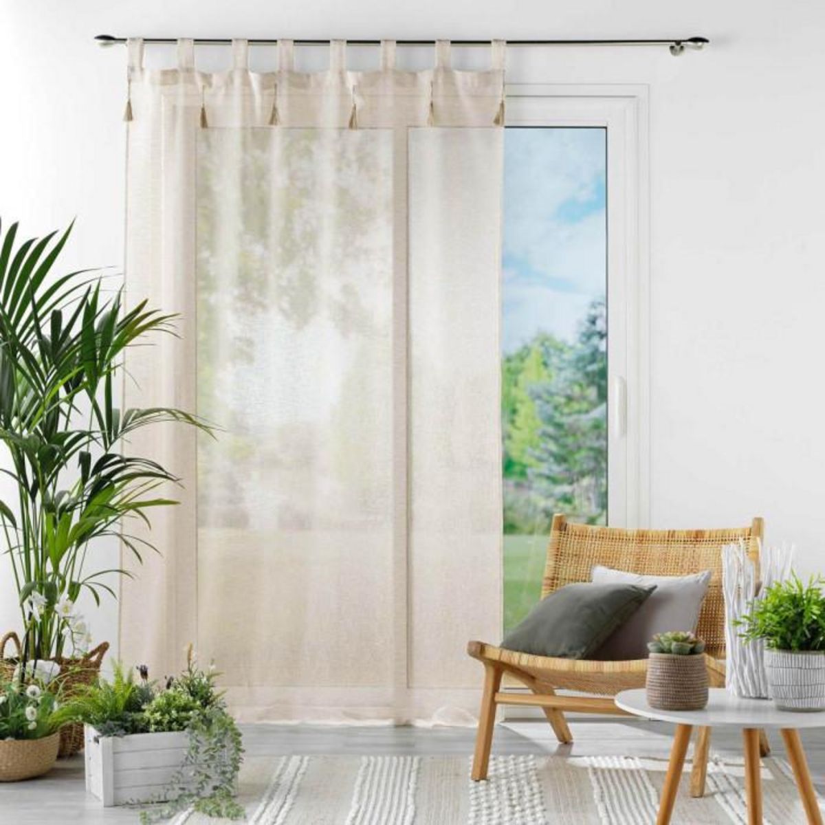 Paris Prix Rideau Voilage à Passants  Dalia  140x240cm Lin