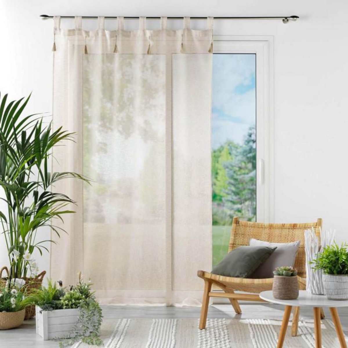 Paris Prix Rideau Voilage à Passants  Dalia  140x240cm Lin